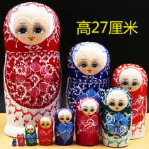  Matryoshka Russian imported childrens toys 10-layer blue and white porcelain characteristic handicraft birthday gift ornaments