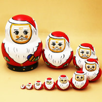 Russian imported matryoshka special handicraft childrens toys creative 10-layer Santa Claus Christmas Day gift