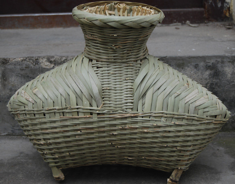 手工编织竹筐 装鱼竹篓 鱼篓 网兜 竹编 渔包 鱼箩 道具竹制品