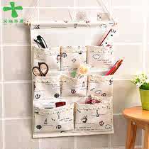 After door can be suspended with containing cloth bag multilayer wall wall-hanging bag cloth art hanging wall upper storage bag storage