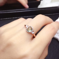 s925 silver ring ring empty bracket oval 4*5 5*6 6*7mm ring holder delicate and all-match Japanese and Korean women