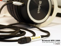 Labkable McIntosh MPH-1000 Gold and Silver Quantum HD800 Headphone Upgrade Cable