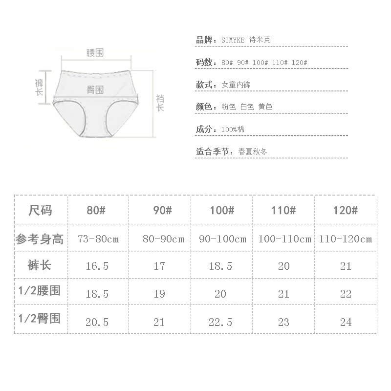 女童短裤0-2岁纯棉婴儿三角裤秋裤头儿童平角安全裤1-3女宝宝内裤产品展示图5