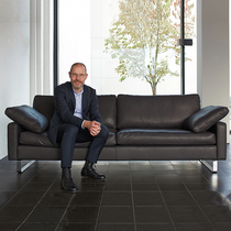 Nordic office sofa leather simple modern business reception reception office sofa trio coffee table combination