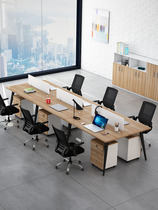 Office staff office table and chair combination 2 4 6 people modern simple screen card holder office furniture