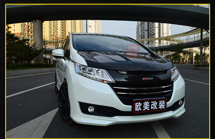 15-17款本田奥德赛改装碳纤维机盖 中网 专用大小包围排气 新品