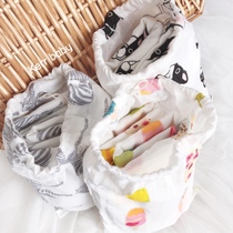 Kerr baby (Organic Cotton 120*120) Muslin newborn babys rubber towel covered with babys blanket