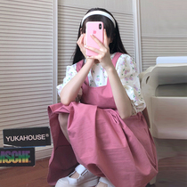 Strap Skirt Women Summer 2021 New hipster Dress Pink Sweet Student Little Skirt