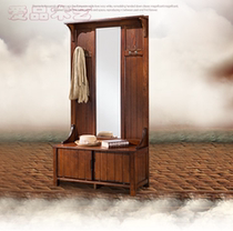 American country coat Cabinet full solid wood paint partition cabinet foyer shoe hat cabinet minimalist closet custom