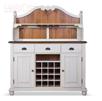 American neighboring country side cabinet wine cabinet restaurant locker solid wood furniture custom Mediterranean tea cabinet Cabinet