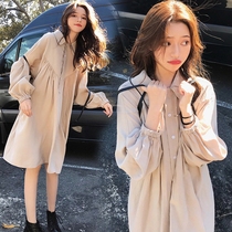 Pregnant women dress spring and autumn 2021 New Fashion Net Red foreign air casual maternity autumn suit two-piece set