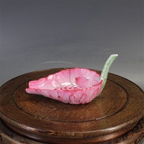 Qing Guangxu Pastel carved lotus Autumn exercise commemorative Cup Antique antique antique Porcelain Trophy stuff old goods collection