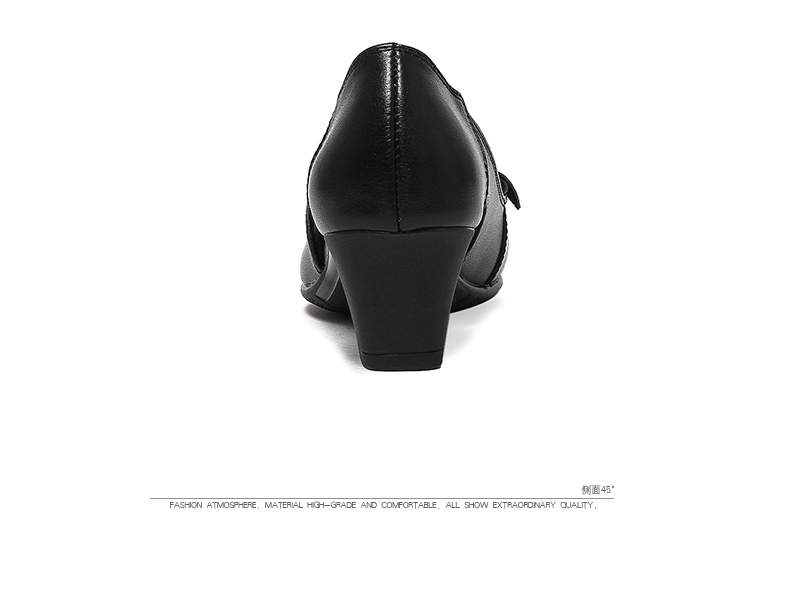 羅意威品牌圖片 意爾康魚嘴涼鞋女夏季2020新款真皮時尚品牌韓版中跟軟底女式涼鞋 羅意威圖片