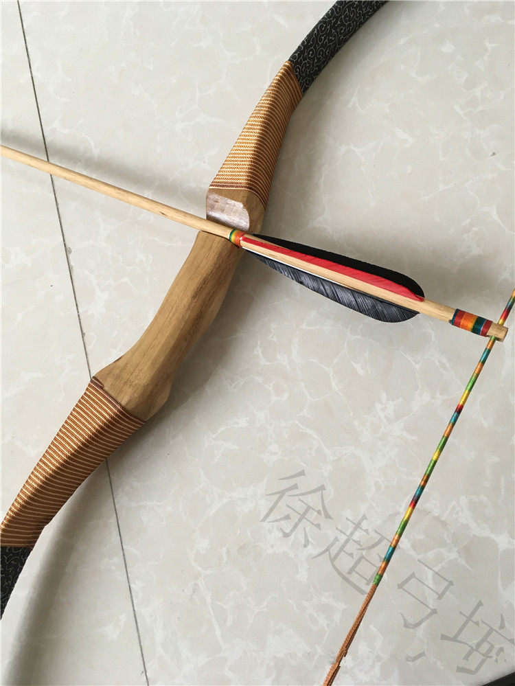 传统玻片猎弓(有箭台)传统弓反曲弓弓箭成人弓箭练习弓景区弓_双氙