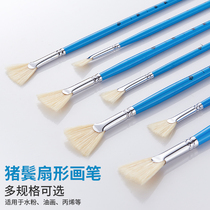 Left painted water chalk single branch oil paintbrush tail sector pen color pen paintbrush suit Fine art painting Adult beginner