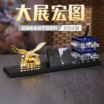 Creative crystal pen holder practical office supplies business gifts company unit anniversary celebration souvenir customization