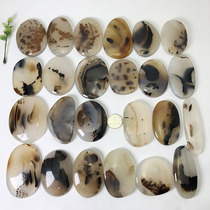 Ocean chalcedony small ornaments large pendant Agate grass flowers natural water grass landscape 40-10