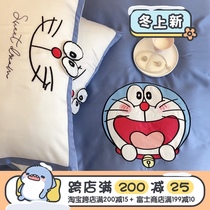 (Fuji store) 60s double-sided Tencel four-piece Doraemon joint cartoon cool Tencel quilt cover single