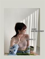 Invisible bra strapless seamless underwear womens anti-light gathering bra top support tube top non-slip no steel ring chest stickers