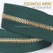 Japan No 3 metal two-way zipper EX Series Corn tooth 3SGWOG #890