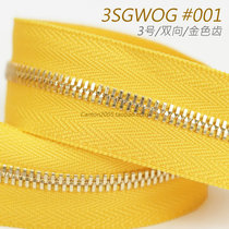 Japan No. 3 EX series corn tooth two-way metal zipper 3SGWOG #001