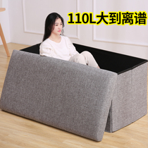 Large storage box Fabric covered storage box Household finishing box Foldable book box Storage box artifact