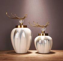 Chinese style neoclassical ceramic storage tank swing piece home living room Xuanguan cabinet-like room soft decoration furnishing