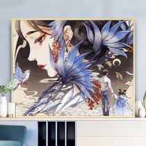 Self-Oil Self-painting Fresh Fill Color Diy Digital Oil Color Painting Large Size Digital Oil Painting Art Decompression Painting