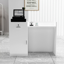 Brief Modern Supermarket Cashier Desk Small Reception Counter Clothing Shop Collection Desk Convenience Store Bar Desk Special Price Bar Terrace