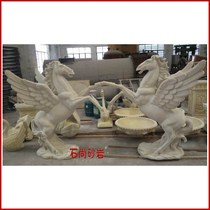 Art Sandstone Sculpture Relief Round Sculpture Hotel Villa Decoration Image Building KTV Decoration Glass Steel Sculpture Pegasus