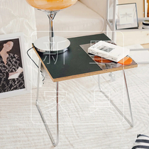 Nordic furniture sofa side several simple modern stainless steel creative light luxury living room bedside table coffee table corner