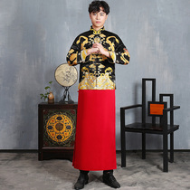 Xiuhe clothing men 2021 New Chinese groom clothing dragon and phoenix gown Chinese dress wedding men Xiuhe summer Tang suit