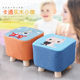 Stool Cartoon Solid Wood Household Stool Low Stool Simple Nordic Bench Living Room Bedroom Shoe Changing Stool Fabric Sitting Pillar Square Round