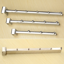 Clothing store display rack hook Chi-square tube hanging beads flat tube three four five beads clothing crossbar hanging clothes hook