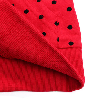 唐狮正品春秋女装卫衣圆点连帽休闲运动棒球服