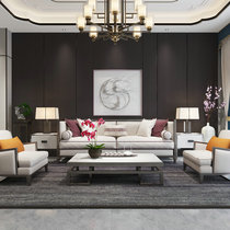 New Chinese sales office sofa hotel model room furniture beauty salon leisure club sofa simple living room fabric