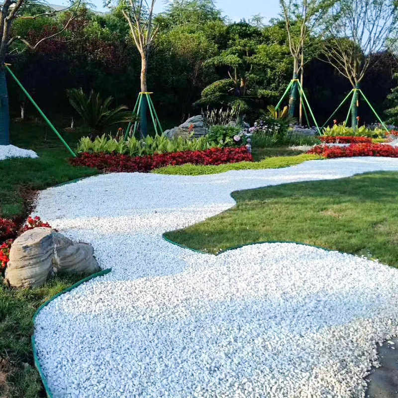 50斤白色石子鹅卵石花园原石天然庭院阳台造景其它园艺用品