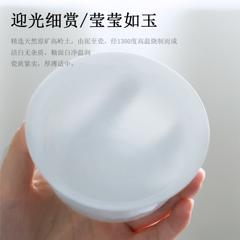 A single CPU cover poly real scene of jingdezhen porcelain tureen ceramic tea set large kung fu tea bowl three bowls of household