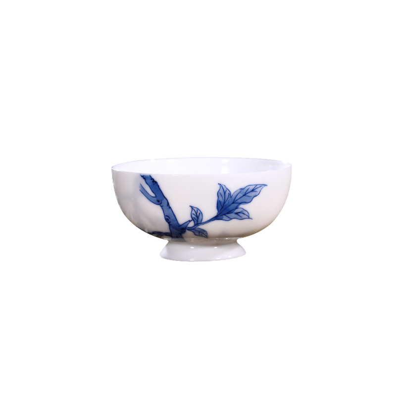 The Ocean 's poly real JingYouShi hin high - grade jingdezhen blue and white porcelain teacup hand - made kung fu name cup four cups