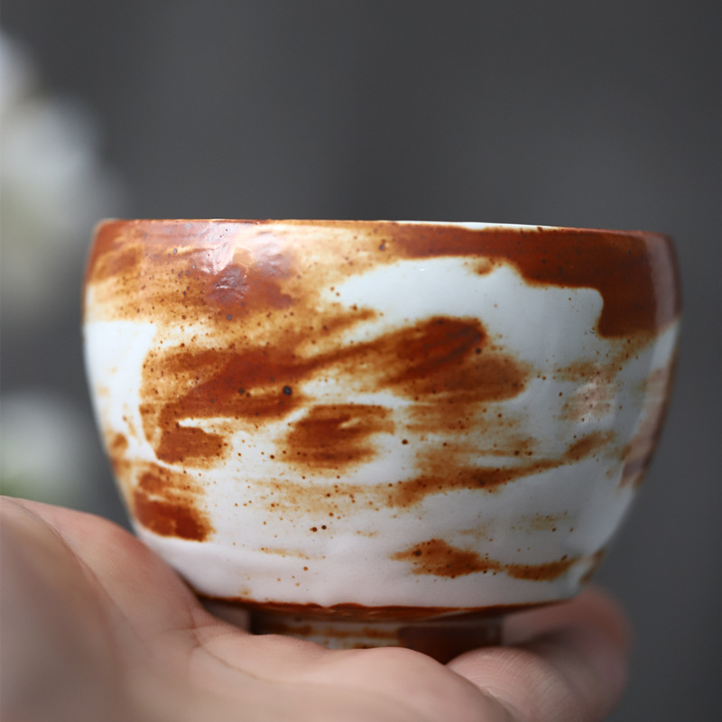 Poly real view jingdezhen manual variable glaze large master cup sample tea cup wild glaze craft large cups