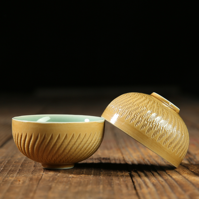 QY new specials celadon sample tea cup ceramic poly real JingDi up kung fu tea set small master cup tea cup