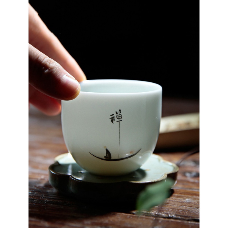 The Poly real boutique scene kung fu tea sample tea cup jingdezhen tea ceramic celadon master cup of individual small single CPU