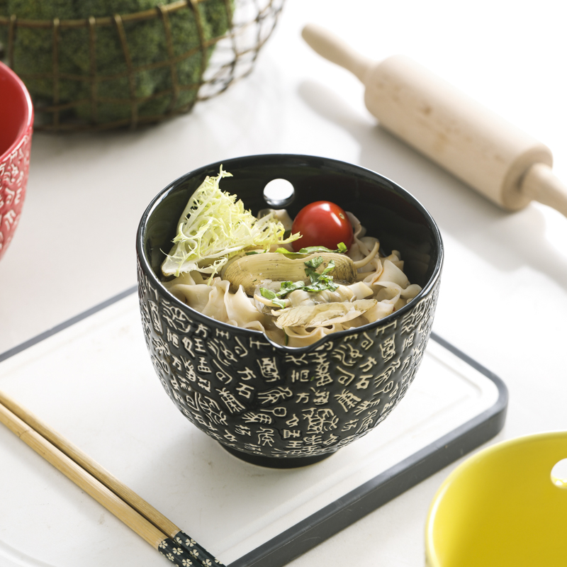 . Poly real use scene home a single Japanese creative ceramic bowl northern dishes suit combination, lovely move