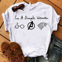 im a simple woman for Harry Potter t shirt women cotton tee