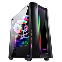 Hangjia GX560S desktop computer chassis water-cooled host game e-sports ATX tempered glass side transparent RGB light strip