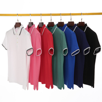 Overalls custom t-shirt embroidery printed logo pure cotton short-sleeved lapel POLO shirt custom summer advertising cultural shirt