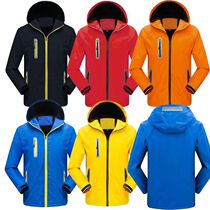 Outdoor Waterproof Windproof Mens Machine Clothing Custom LOGO Winter Plus Suede Thickening Work Clothes Print Character Advertising Coat Men