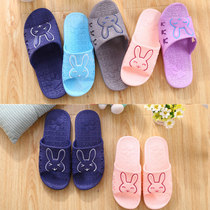 Slippers female summer indoor bathroom bath non-slip home soft bottom couple home cool slippers Male summer home Korean version