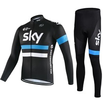 Long Sleeve Riding Suit Black Road Car Suit Mens Autumn Winter Fleet Mountain Bike Riding Pants Jacket Breathable Perspiration