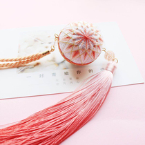 (Mide * Qingyu) Hand bow ball diy material bag Couple jewelry car pendant Birthday gift